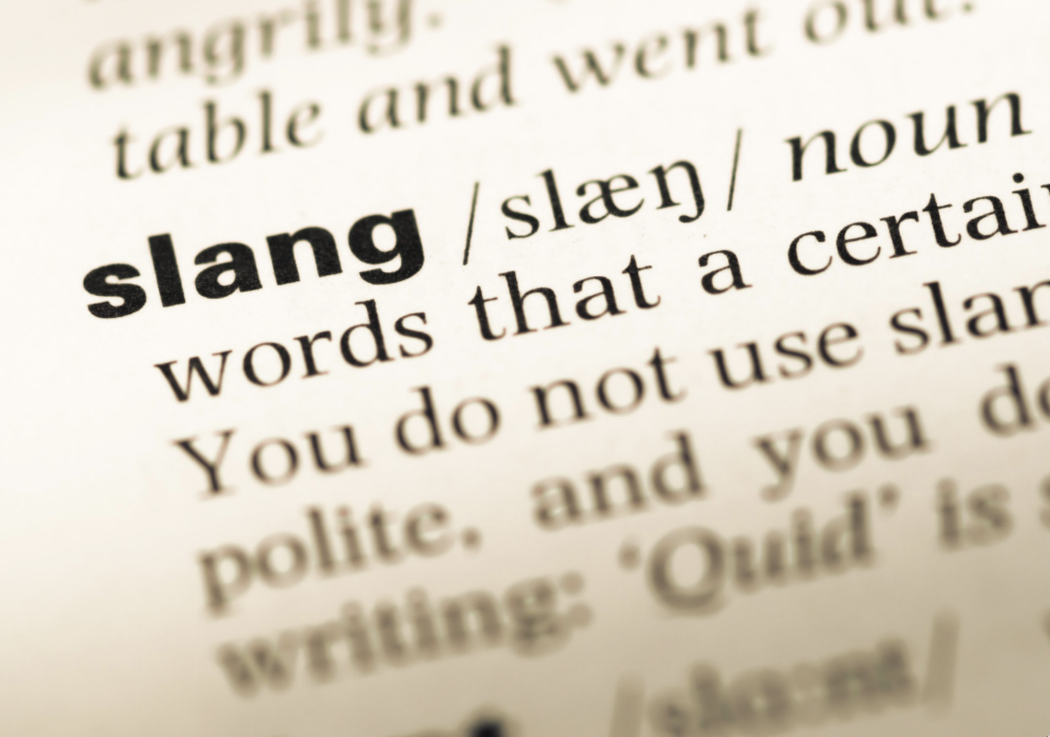 Slang Words Dictionary  Slang words, Good vocabulary, Words