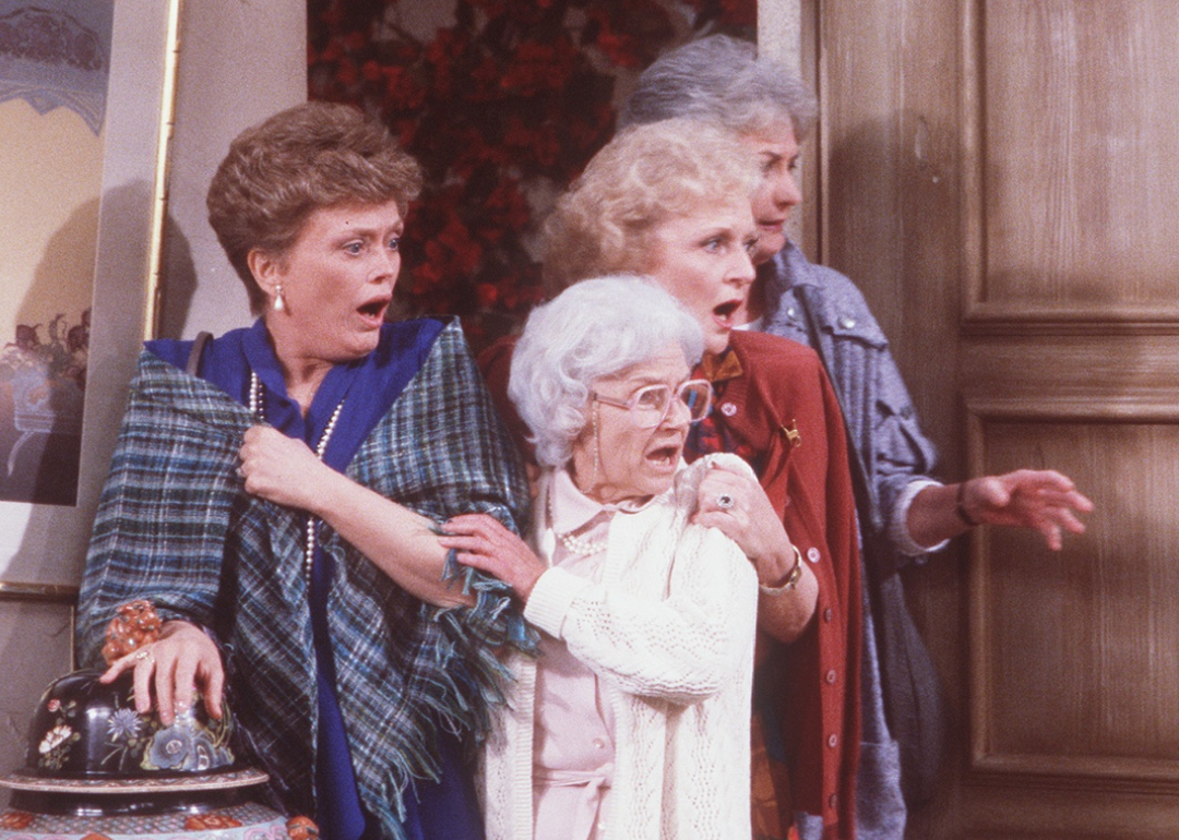 Estelle Getty, Rue McClanahan, Bea Arthur, and Betty White in ‘The Golden Girls’.