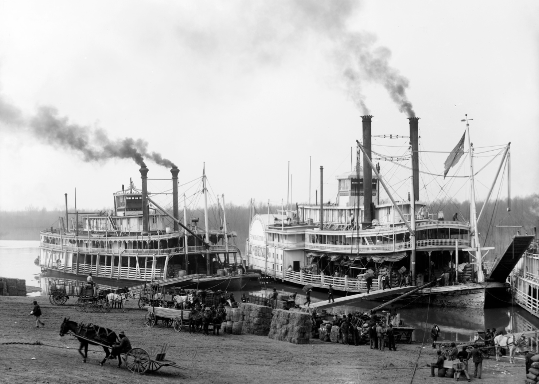 Riverboats on the Mississippi.