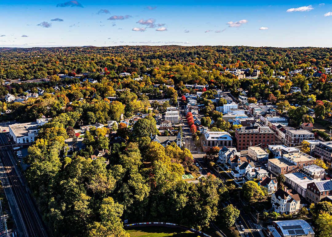 Aerial photo of the area surrounding Ardsley.