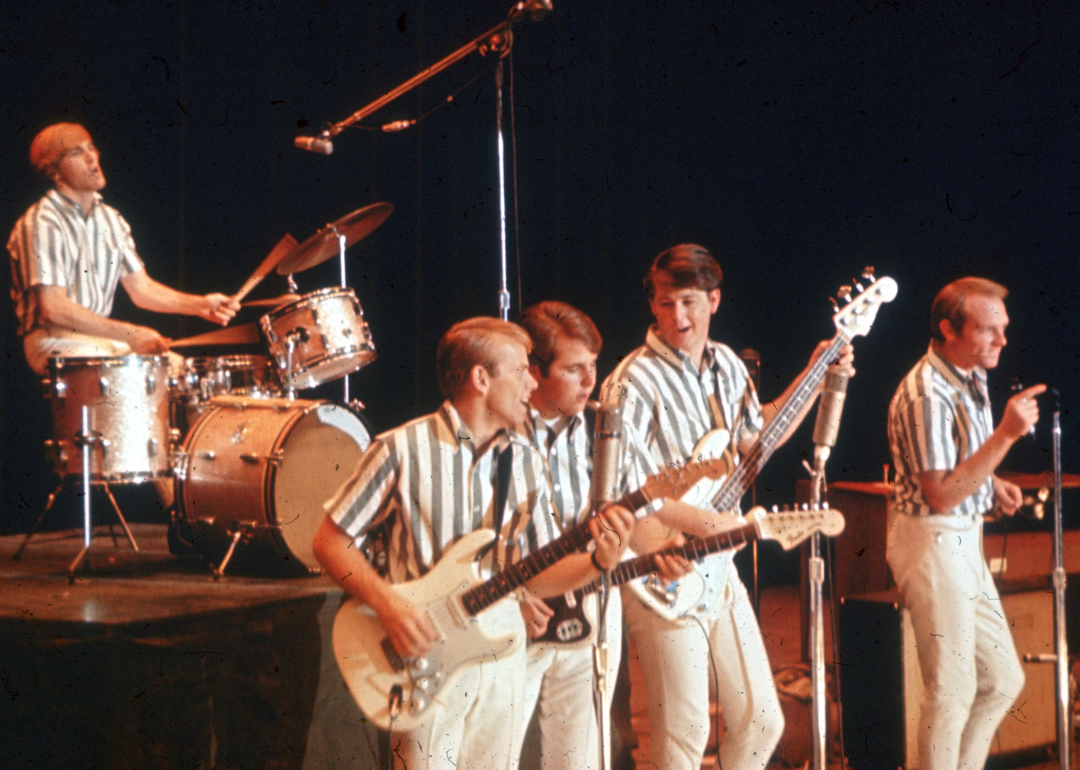 The Beach Boys perform onstage.