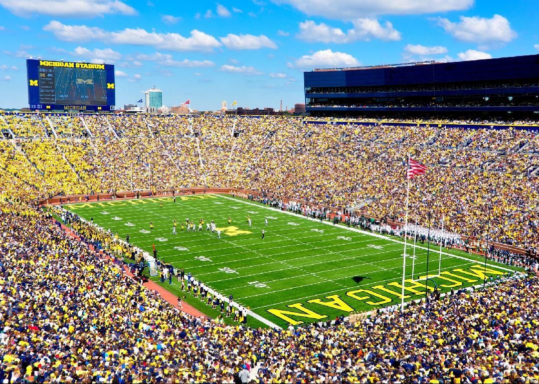 Who has the biggest football stadium in college?