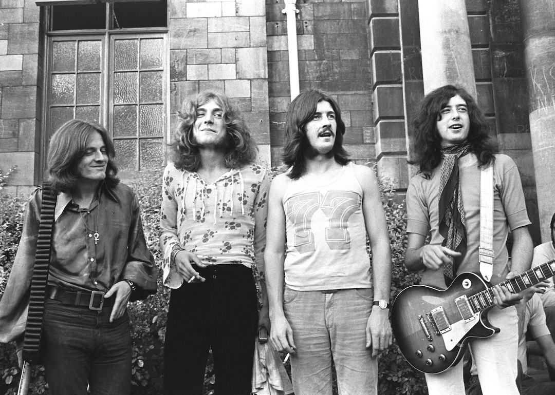 Led Zeppelin at Bath Festival in 1969.