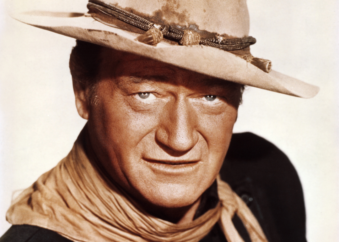 Actor John Wayne on the set of 'The Man Who Shot Liberty Valance.'