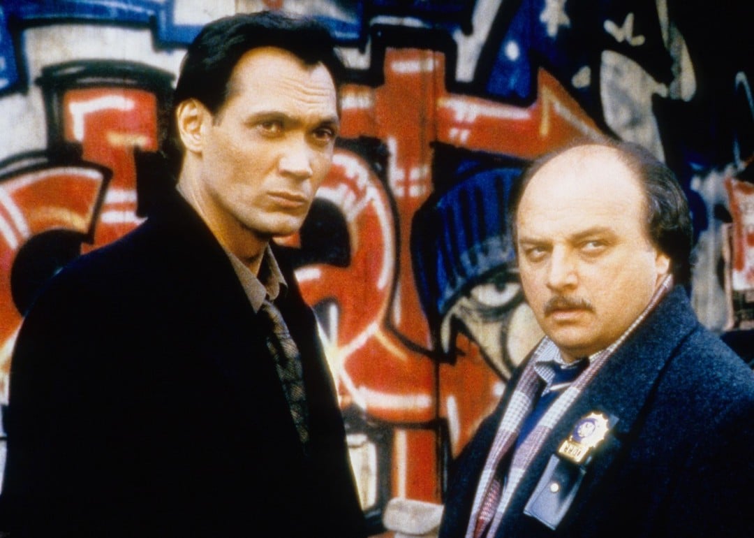 Dennis Franz and Jimmy Smits in the '90s crime show 'NYPD Blue.'