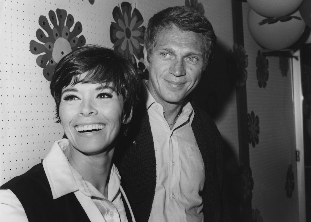 Actor Steve McQueen with his first wife, fellow actor Neile Adams, in 1968.