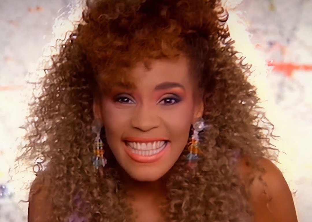 Whitney Houston in the music video for 'I Wanna Dance With Somebody (Who Loves Me).'