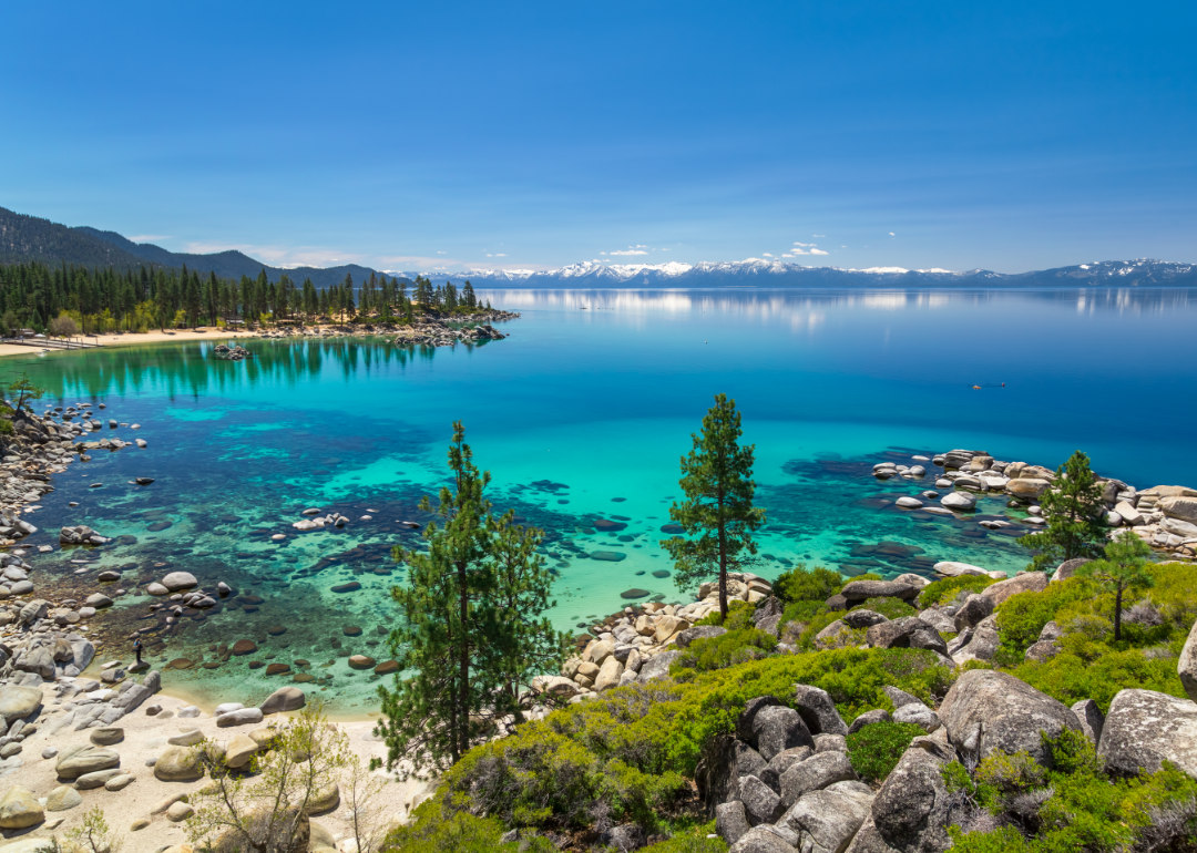 Beautiful view of Lake Tahoe in California.