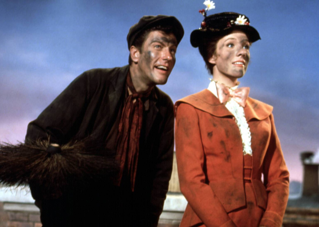 Julie Andrews and Dick Van Dyke in a scene from "Mary Poppins"