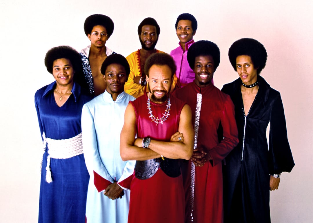 Photo of Earth Wind & Fire circa 1970.