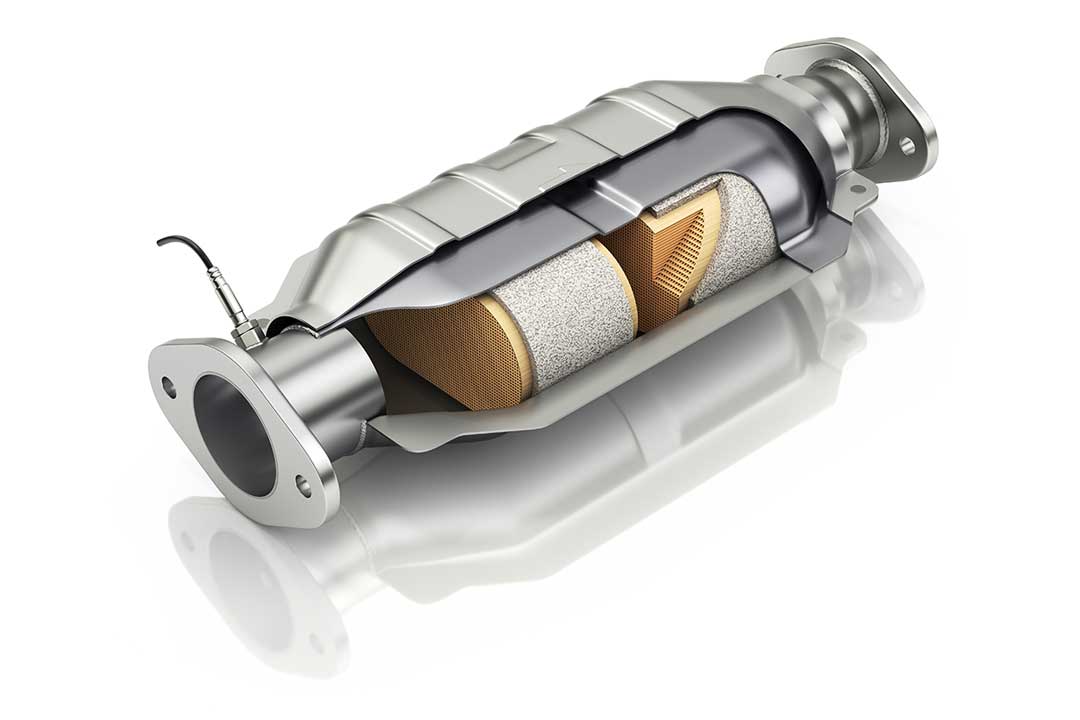 cross section of catalytic converter