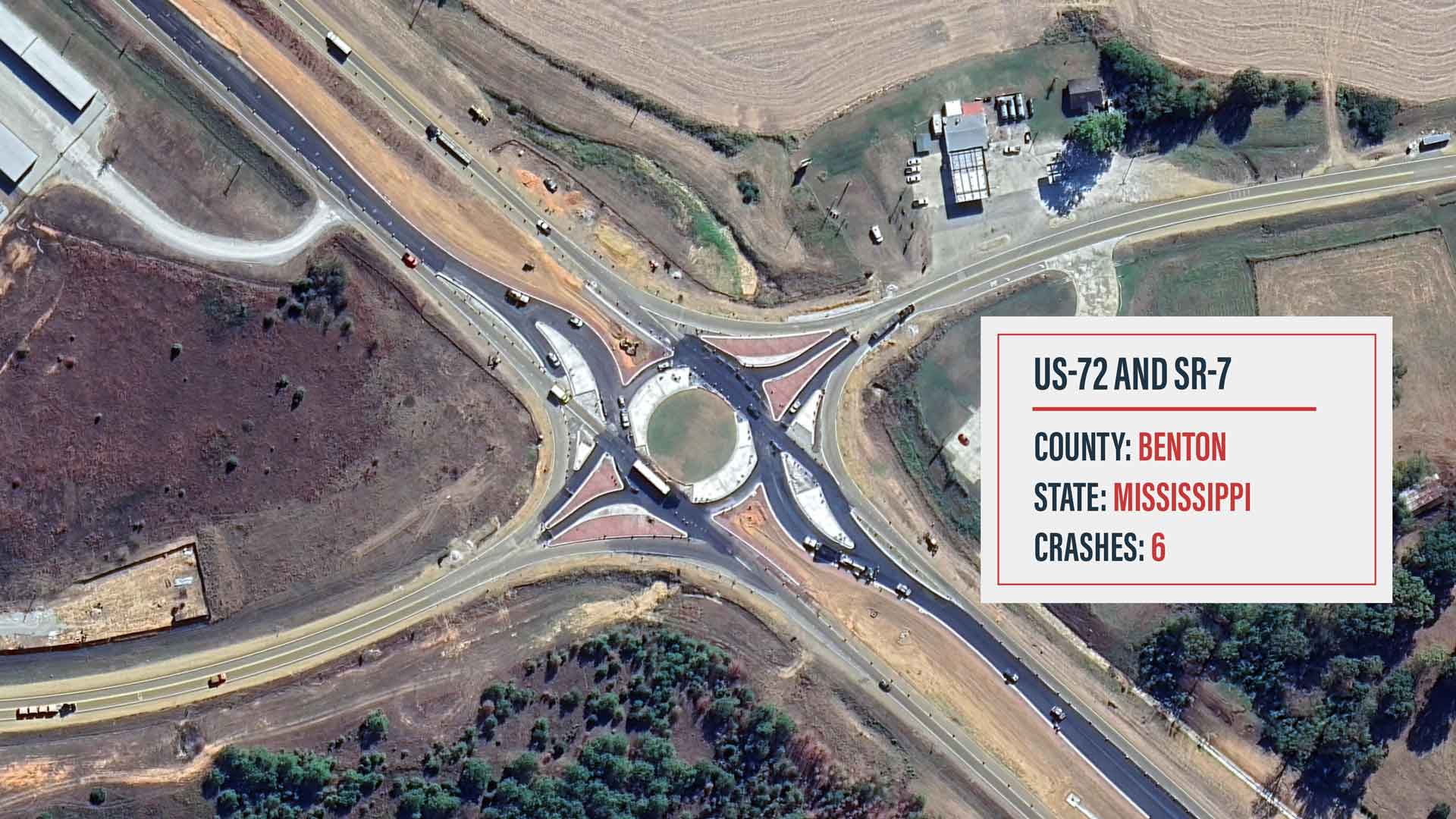 Aerial view of US-72 AND SR-7 