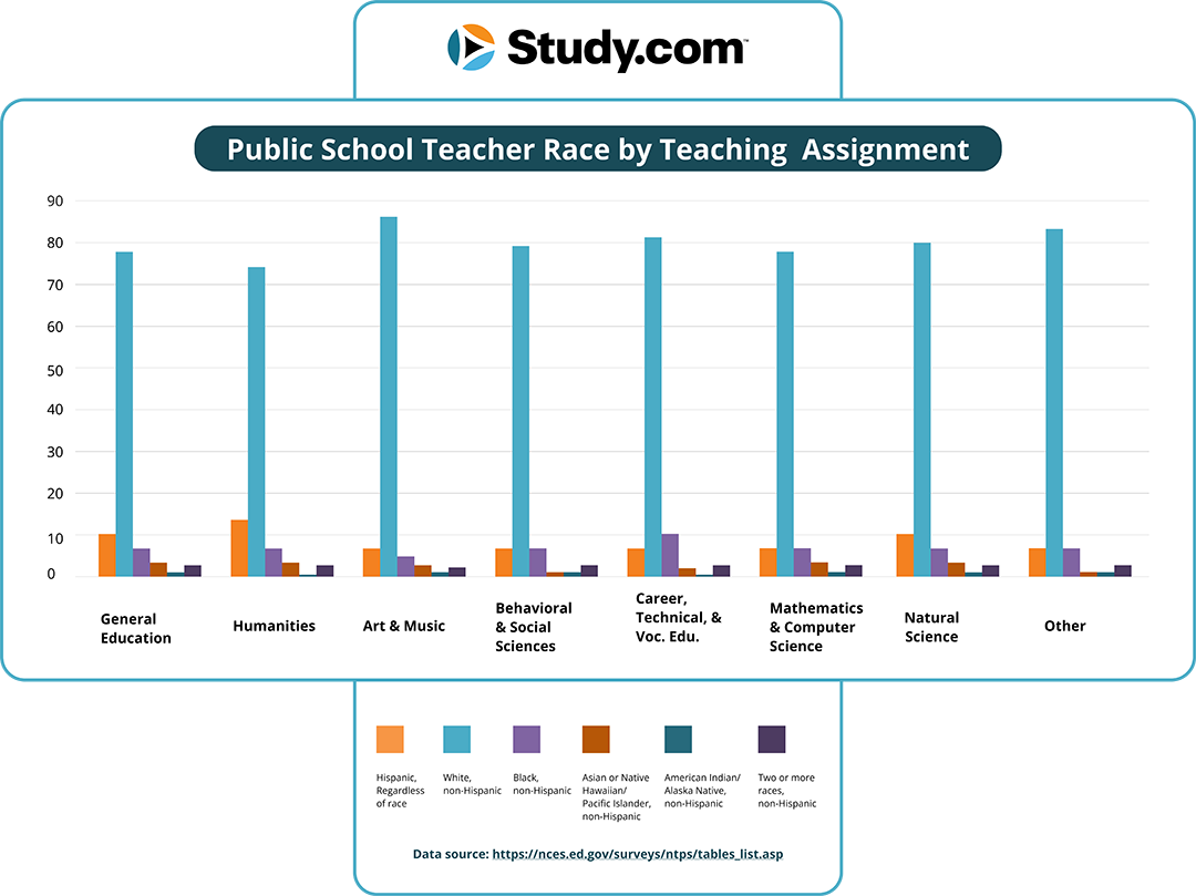 chart showing public school teacher race