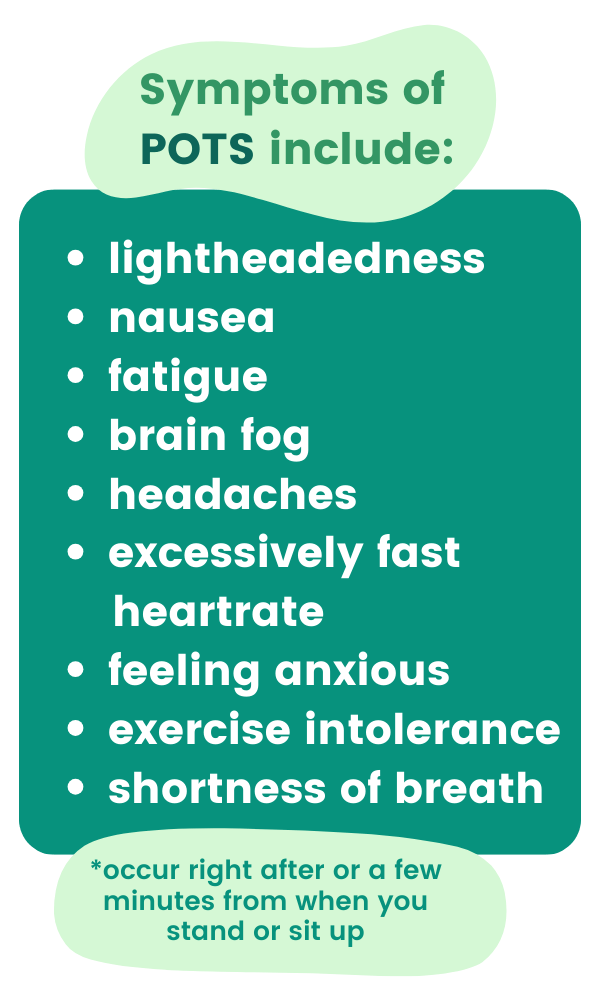“symptoms of POTS” graphic