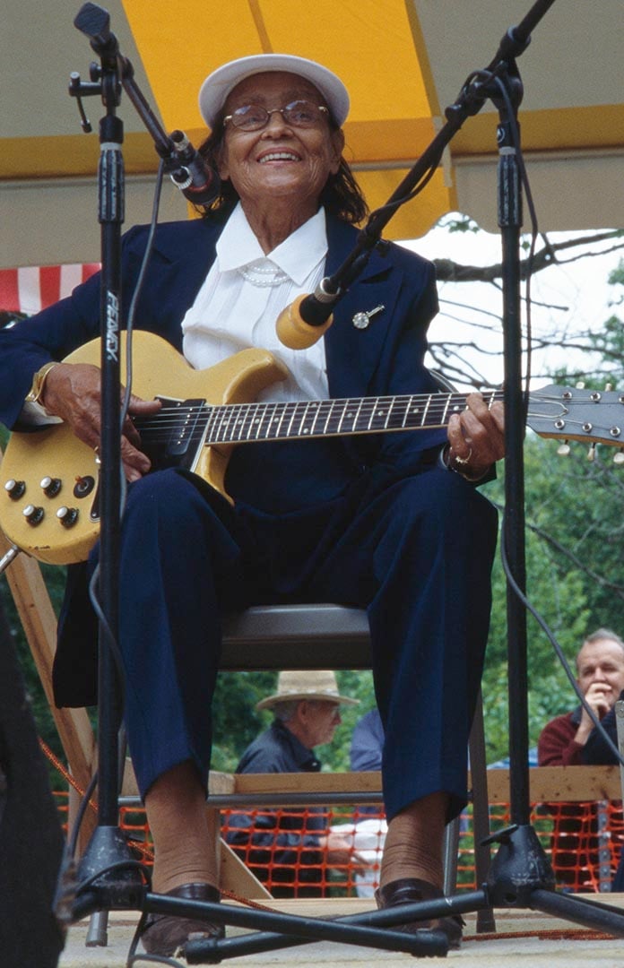  Blues guitarist and singer Etta Baker performing at the Wayne Henderson Music Festival in Virginia