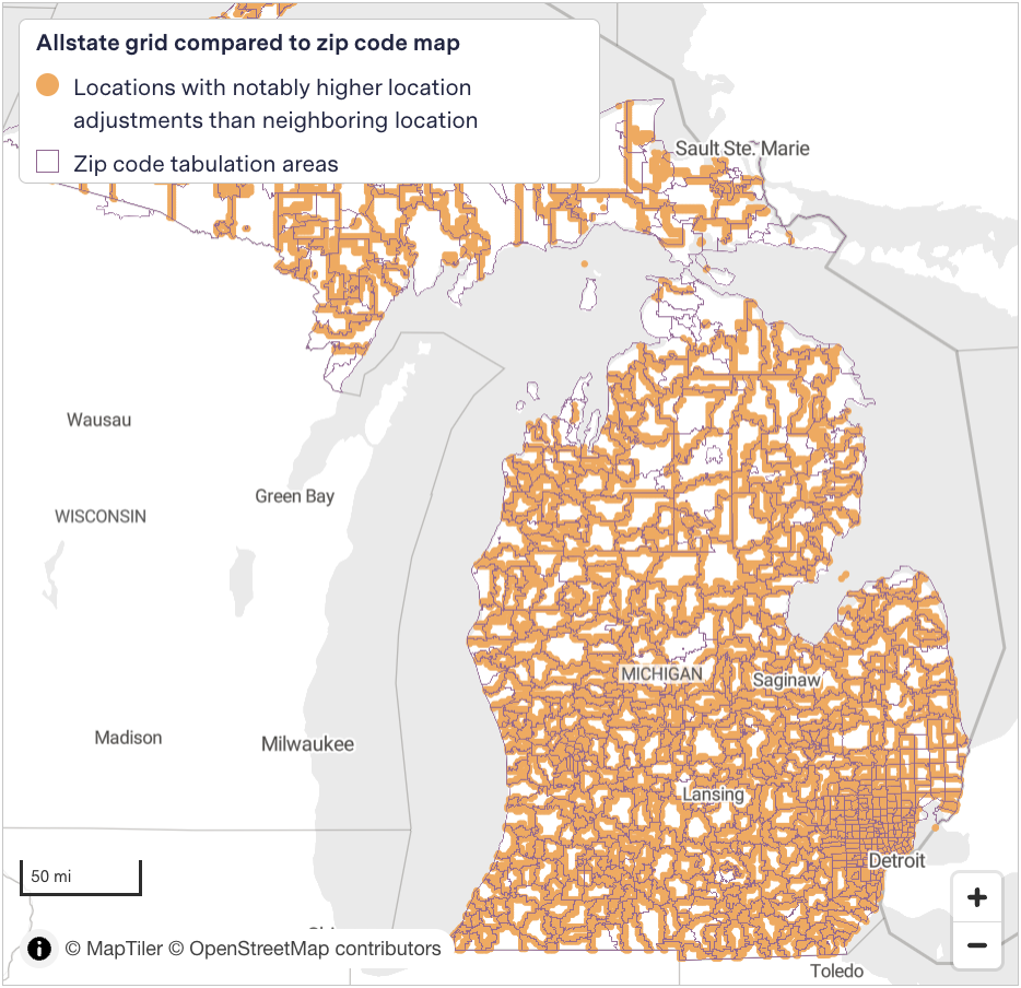 Allstate grid map