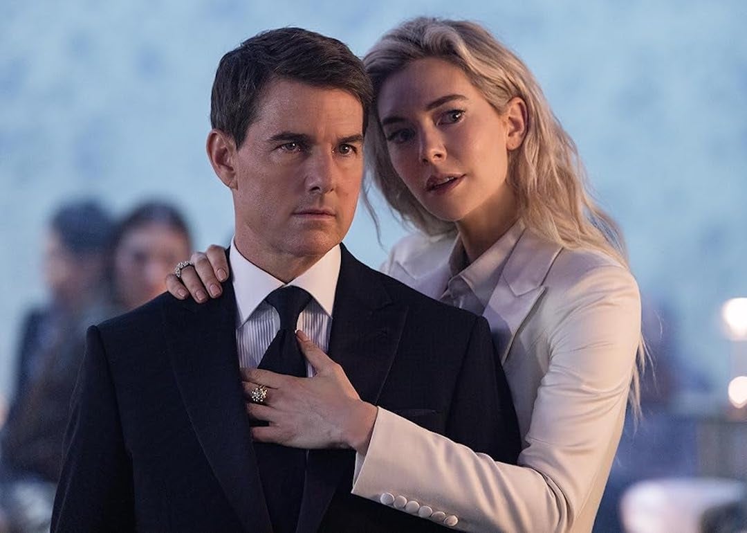 Actors Tom Cruise and Vanessa Kirby in 'Mission: Impossible - Dead Reckoning Part One.' 