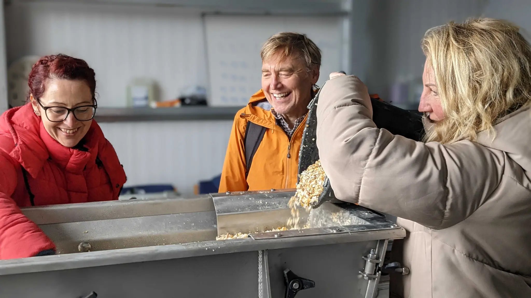 Karl Williams, pictured in the center, directs the Centre for Waste Management at the University of Central Lancashire.