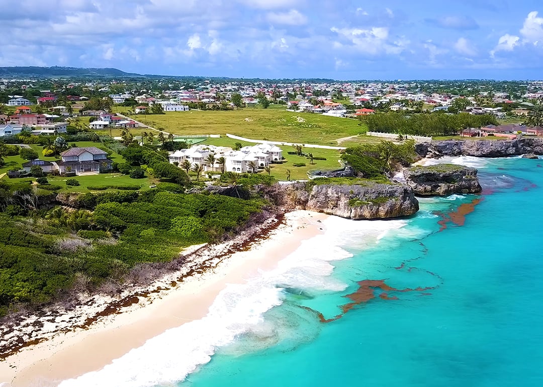 A stunning view of Barbados beach.