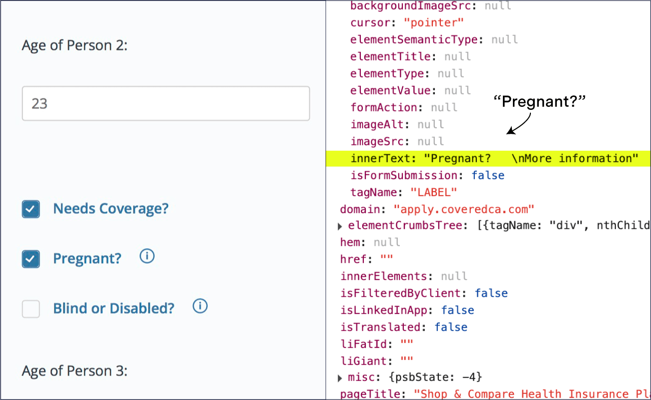 A capture showing how information was sent to LinkedIn via the Insight Tag.