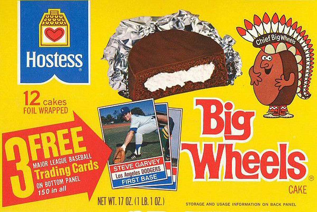 The original packaging for the Hostess Big Wheels