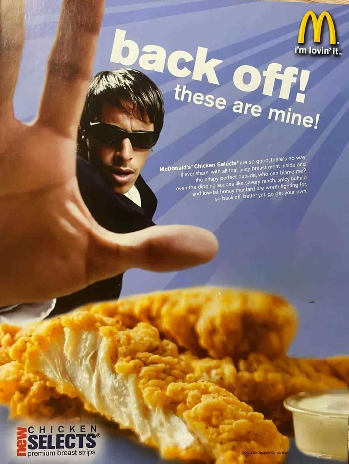 Advertisement for the Chicken Selects