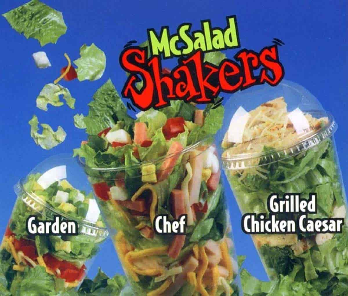 Vintage advertisement for the McSalad Shakers at McDonald's