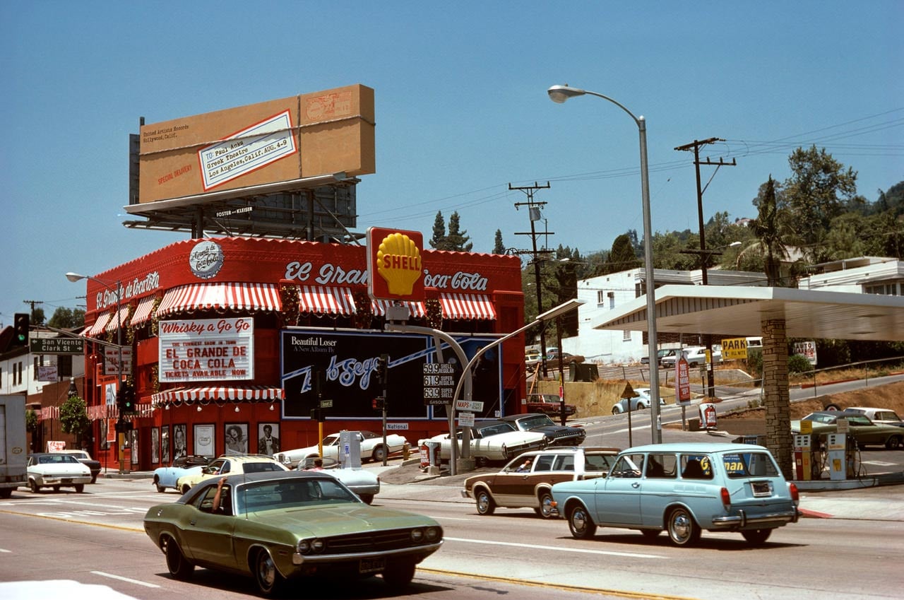 A color photo of West Hollywood, California in 1975