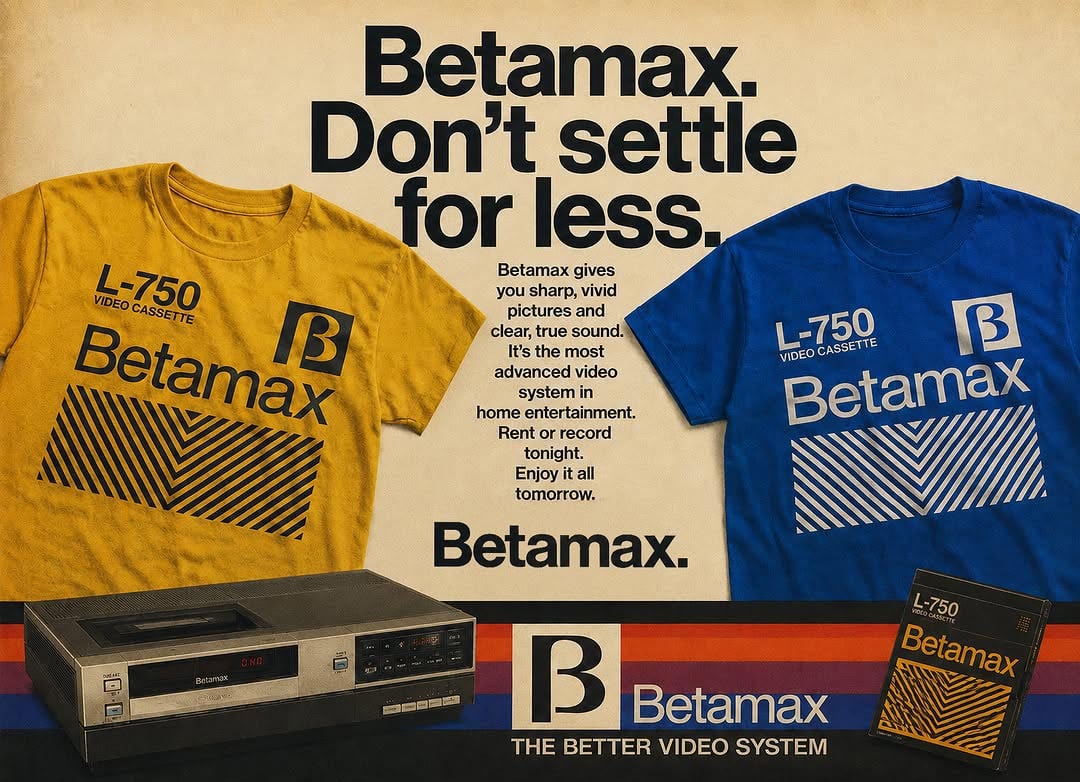 A vintage ad for Betamax