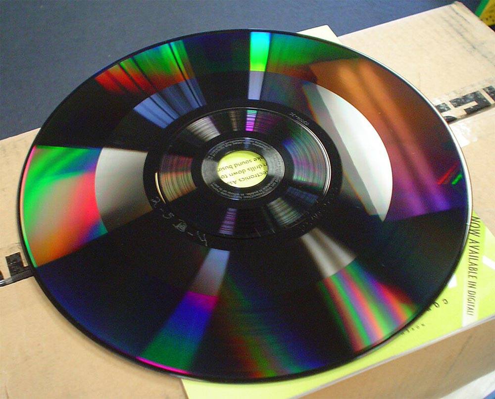 Exposed CED (SelectaVision) disc