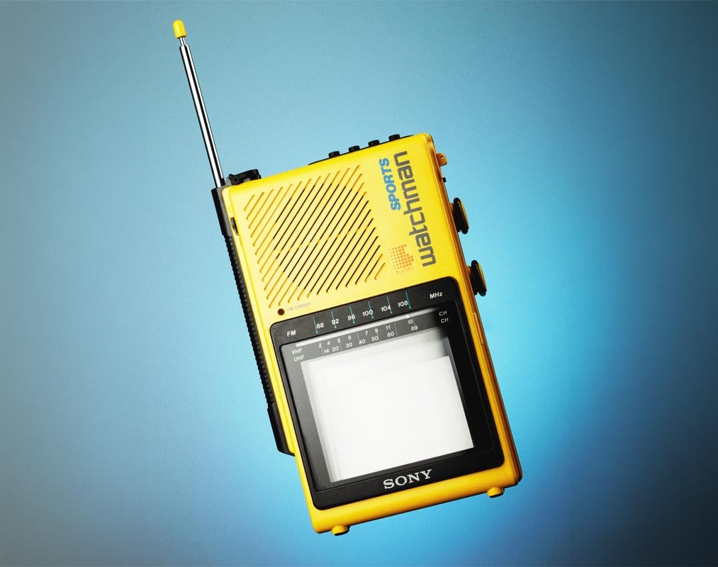 A vintage Sony Watchman Sports edition
