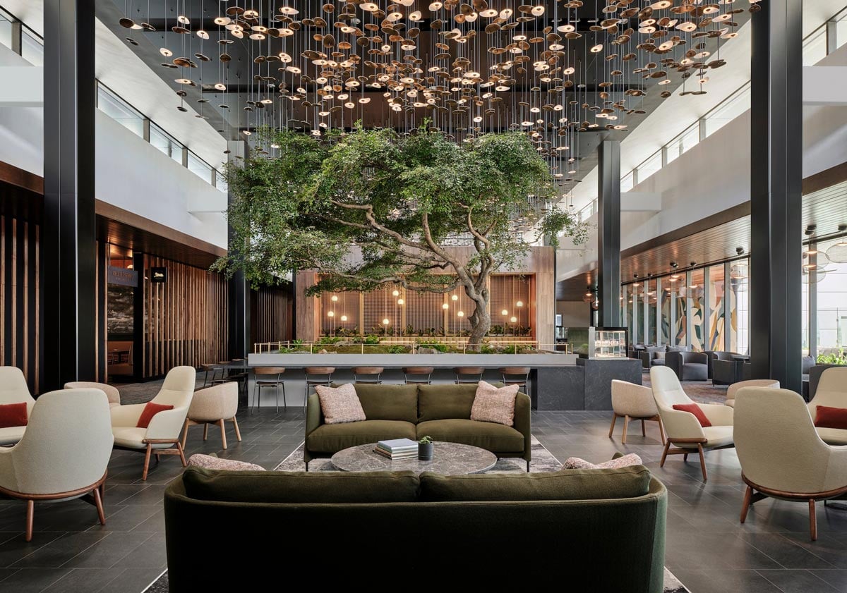 Inside of an Amex Centurion Lounge in the Hartsfield-Jackson Atlanta International Airport