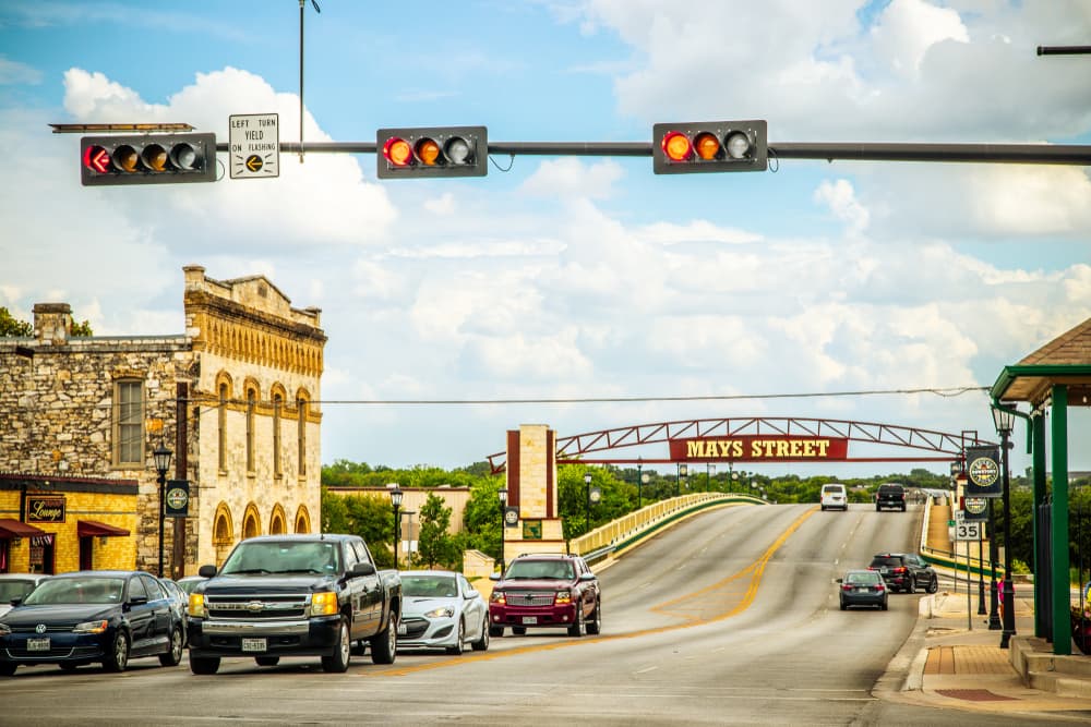View of Round Rock in downtown, Texas. 