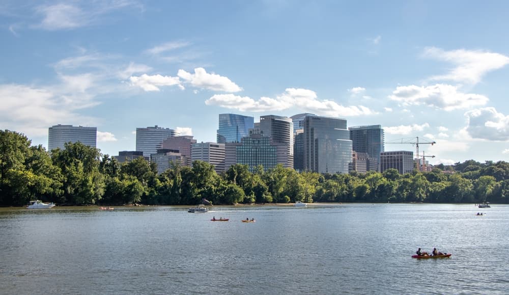 Potomac River and Skyline of Arlington, Virginia, USA (Summer)	