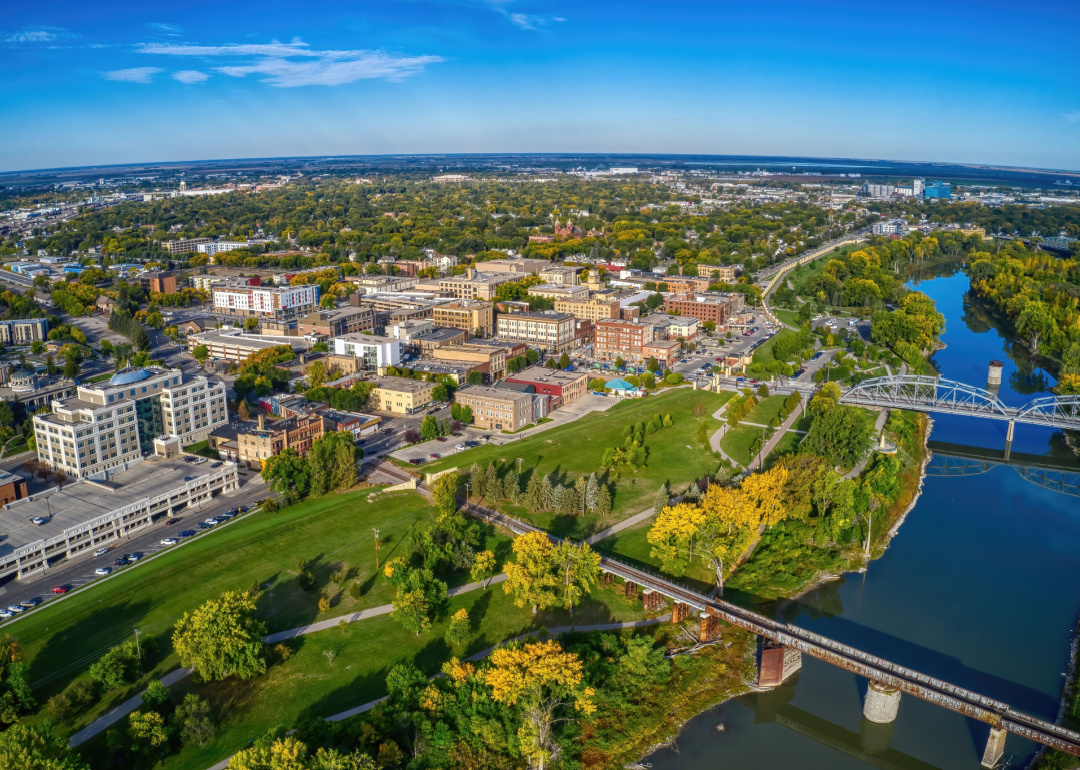Aerial view of Grand Forks.