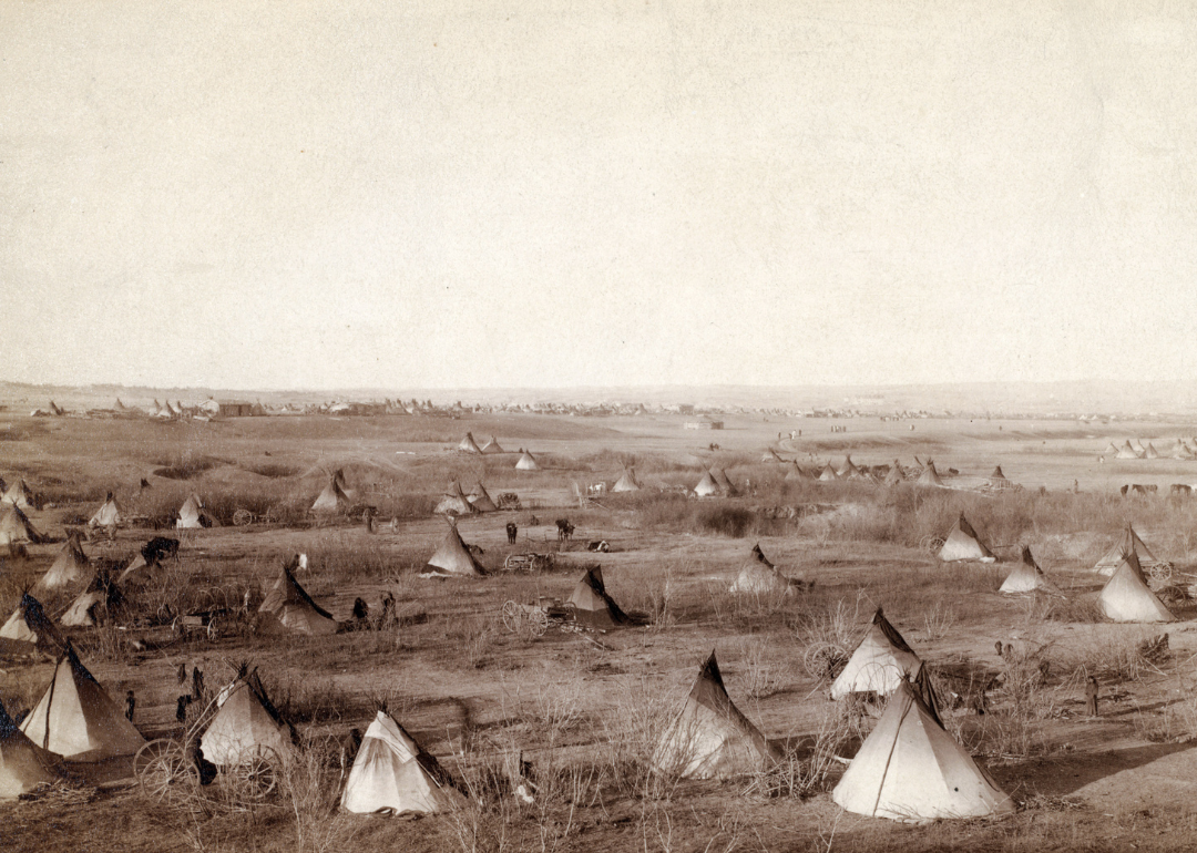 Historic photo of Pine Ridge Reservation.