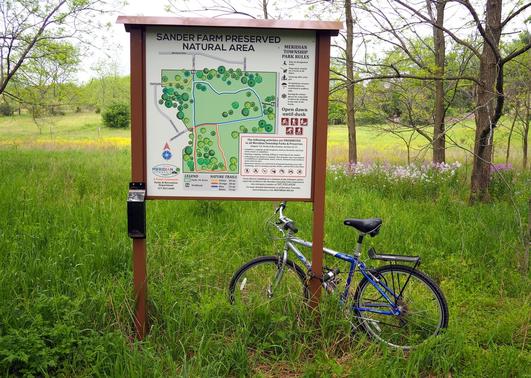 Entrance to the Sander Farm preserved natural area.