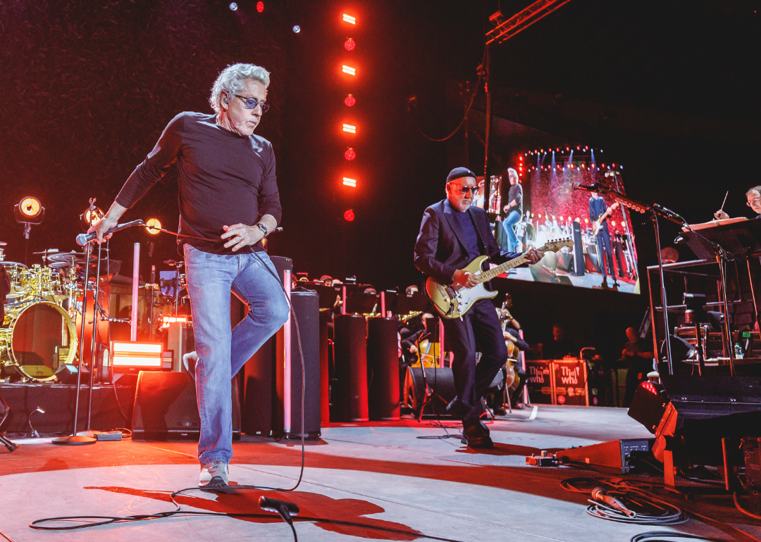 Roger Daltrey and Pete Townshend performing in 2023.