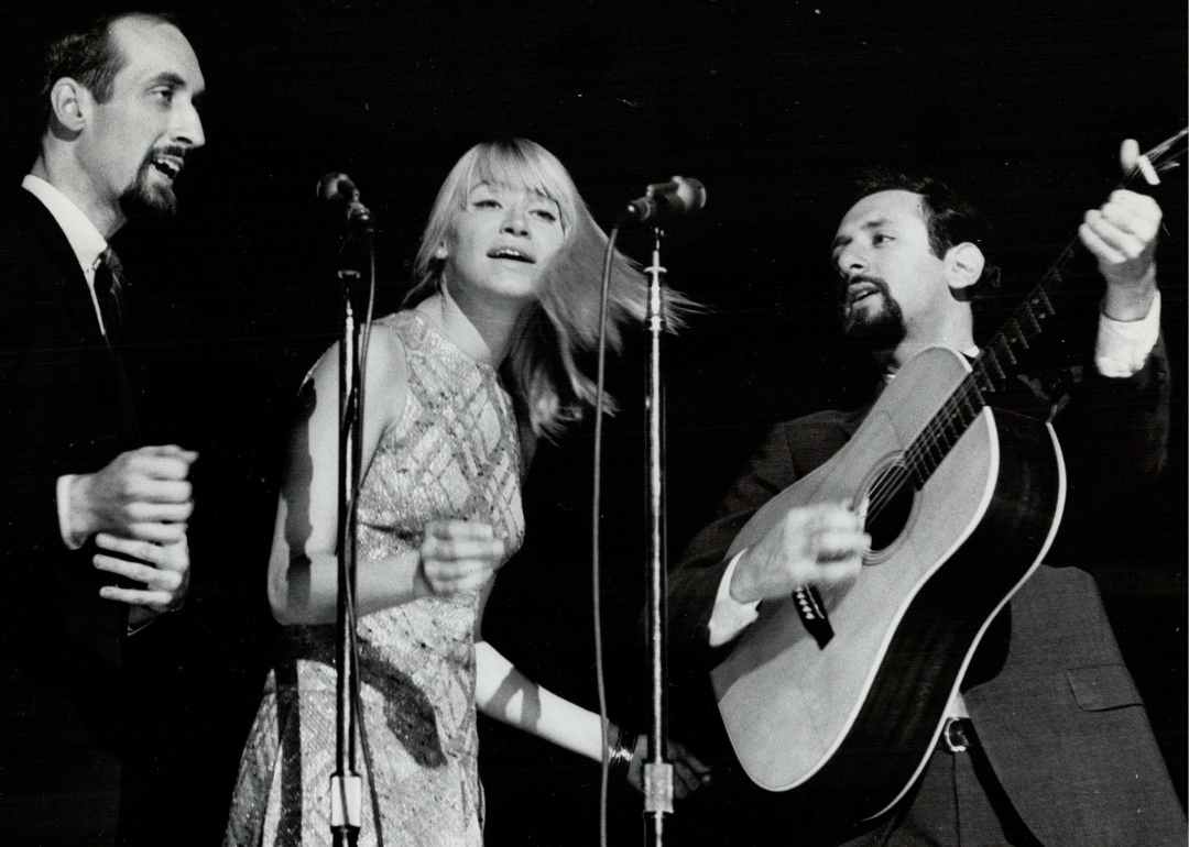 Peter, Paul and Mary performing.