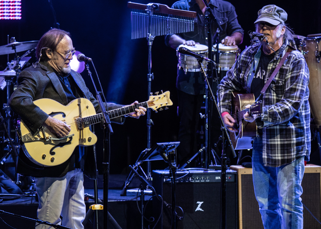 Stephen Stills & Neil Young performing in 2023.