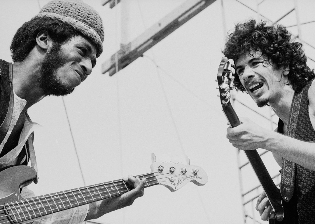 Santana performing at Woodstock.