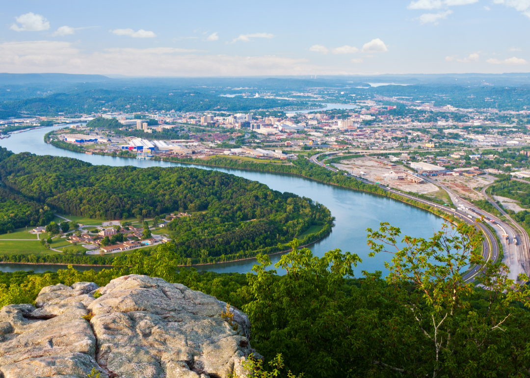 Chattanooga river and cityscape.