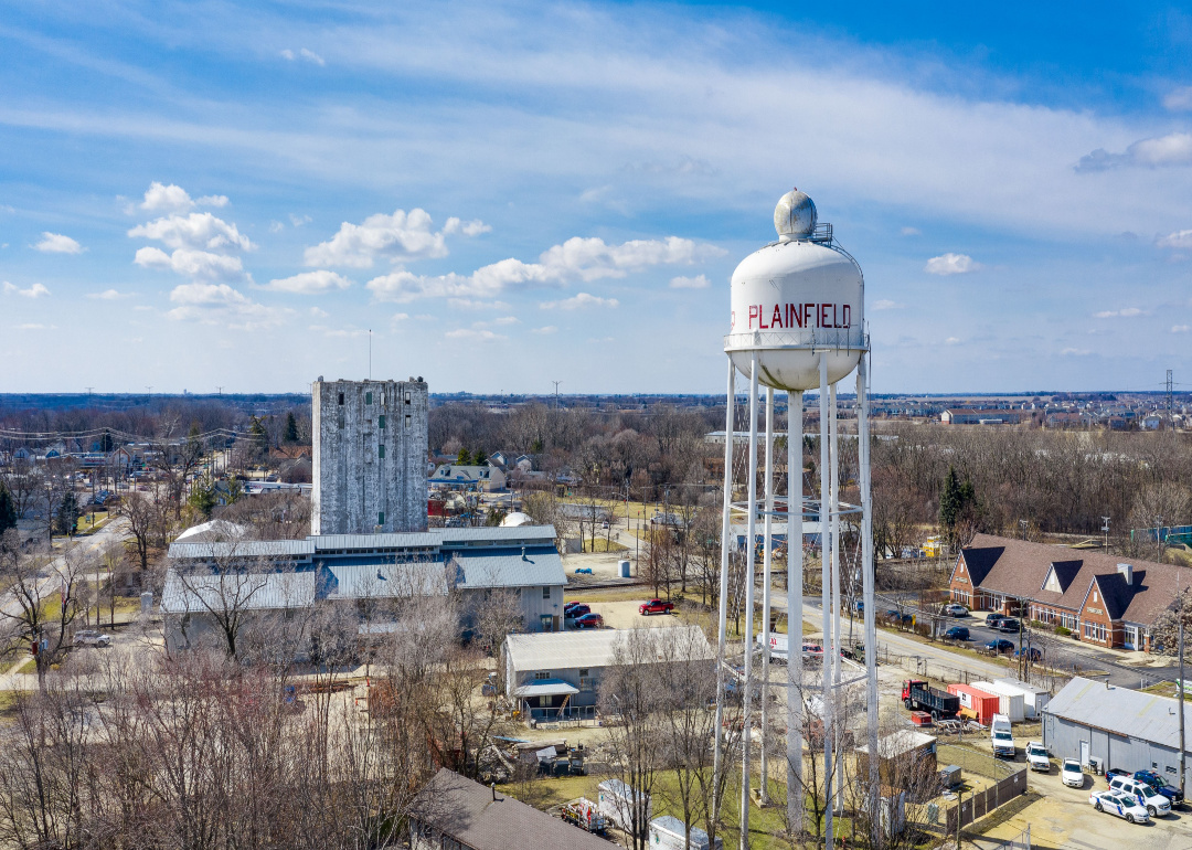 An aerial view of Plainfield.