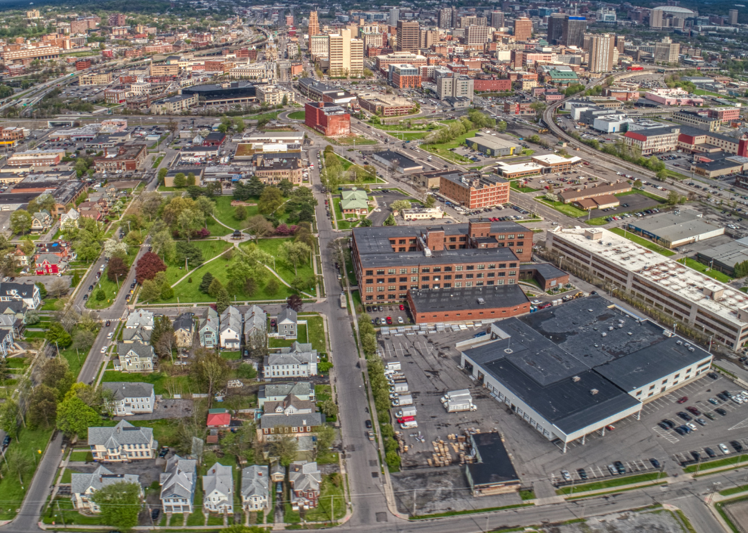 An aerial view of Syracuse.
