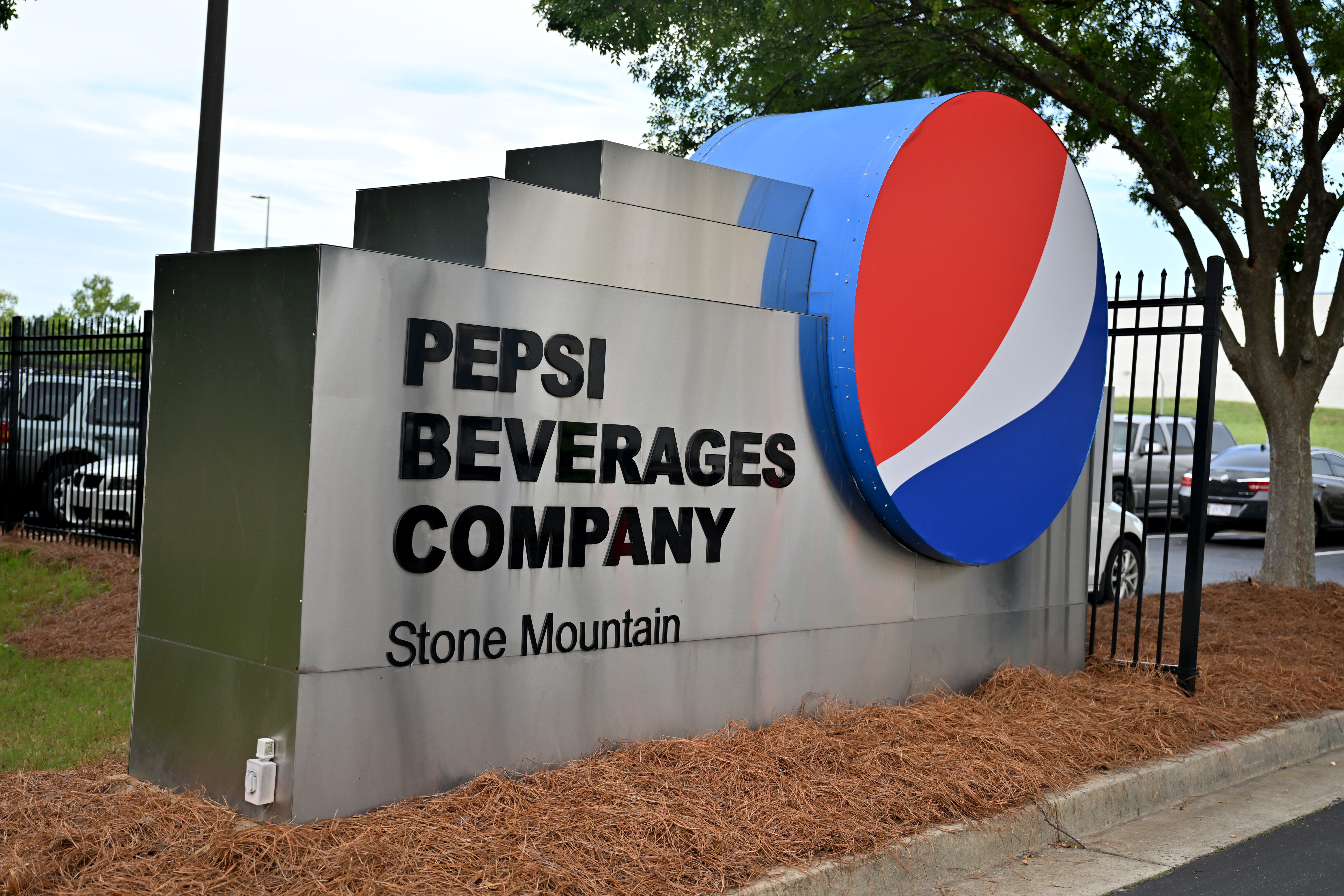 The Pepsi Beverages entrance sign.