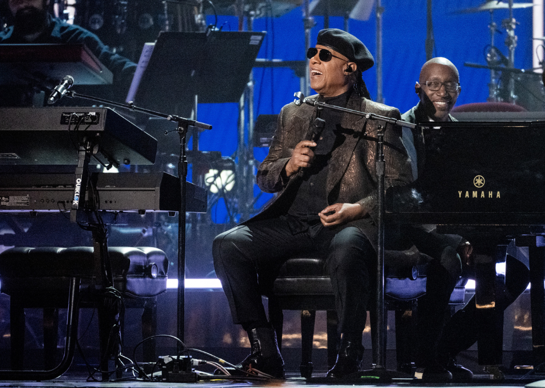 Stevie Wonder performs during the 65th GRAMMY Awards in 2023.