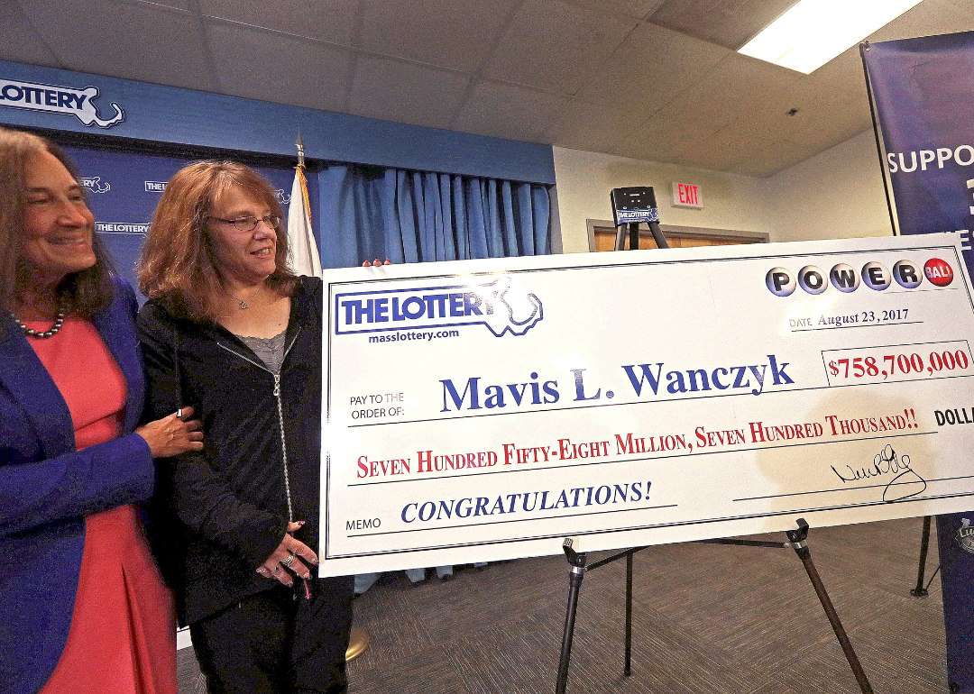 Mavis L. Wanczyk posing for a photo with Massachusetts State Treasurer Deborah Goldberg.