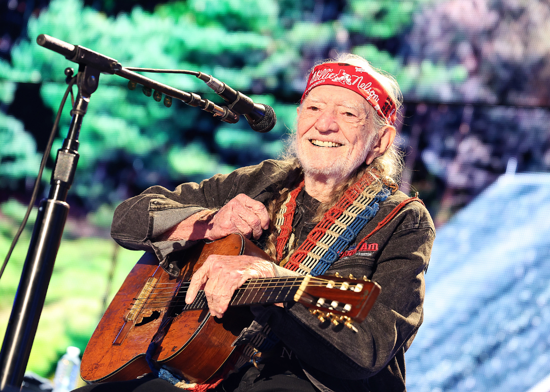Willie Nelson performs in 2022 in North Carolina.
