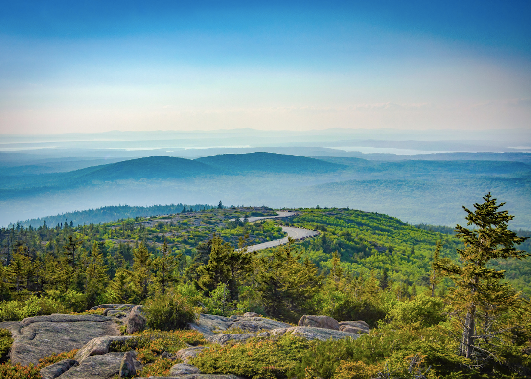 A view from Round Top Mountain in Maine