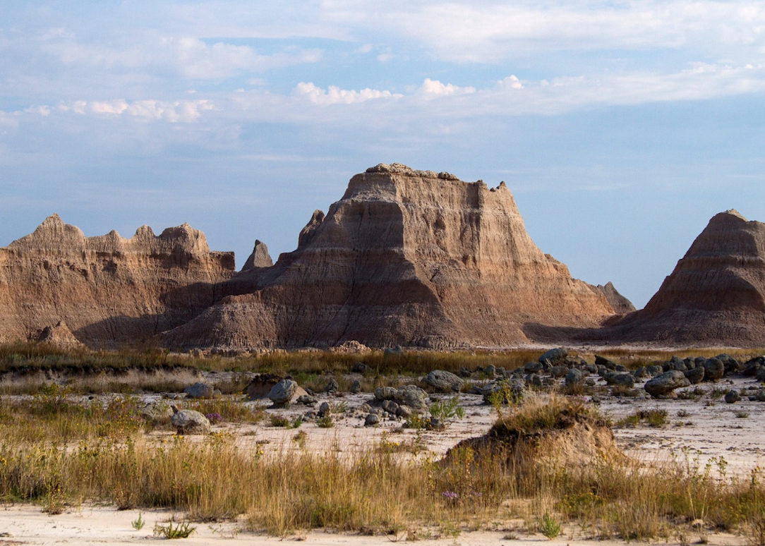 Badlands formations in South Dakota